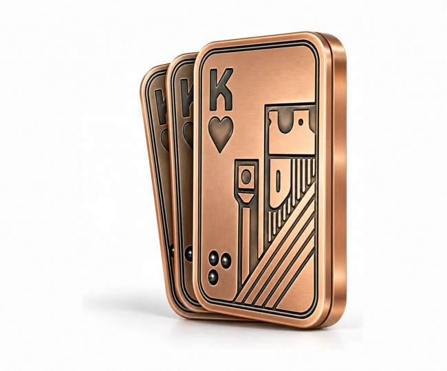 Металлический антистрессовый слайдер Magnetic EDC Poker Ace Fidget Slider Metal 3-Layer Desk Toy